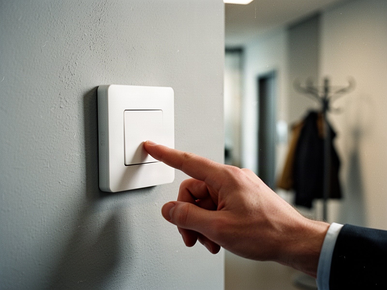 Alarmzentrale mit Bedienteil an Wand